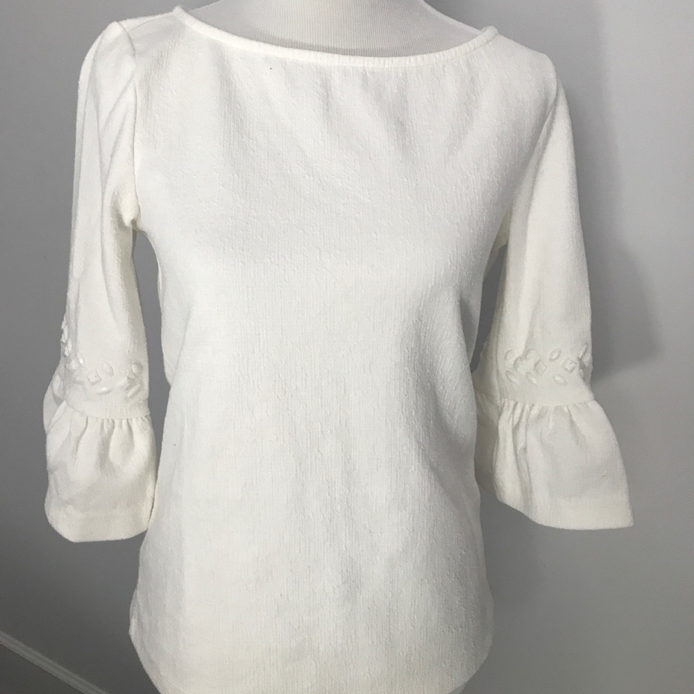 Cream 3/4 sleeve top